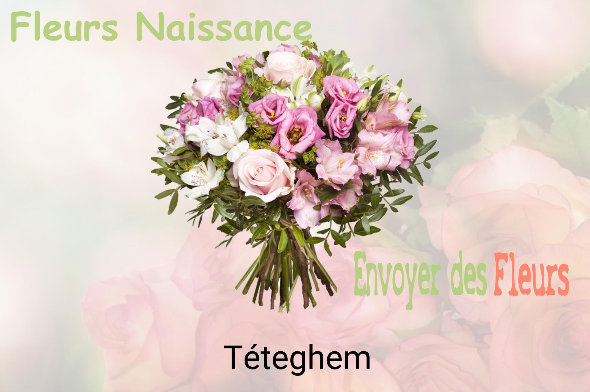 Bouquet de fleurs de naissance livré à Téteghem