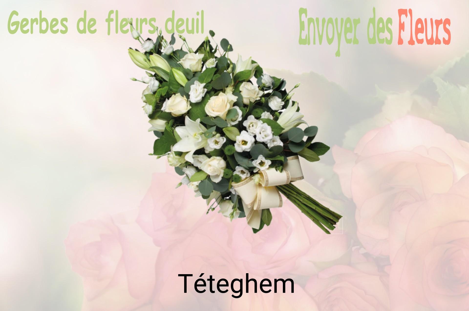 Gerbe de fleurs de deuil livrée à Téteghem